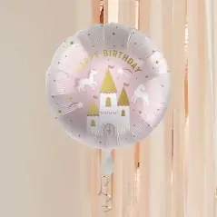 Фолиев Балон "Happy Birthday" за Принцеси