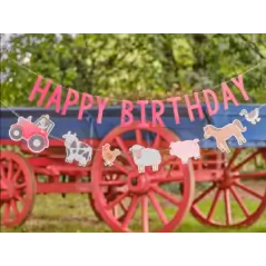 Банер "Happy Birthday" Фермерски Приятели", 2м