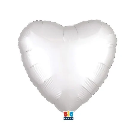 Palloncino in foil a forma di cuore, 45 cm, grigio chiaro