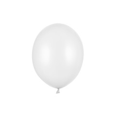 Латексови Балони Металик, Бяло, 30см