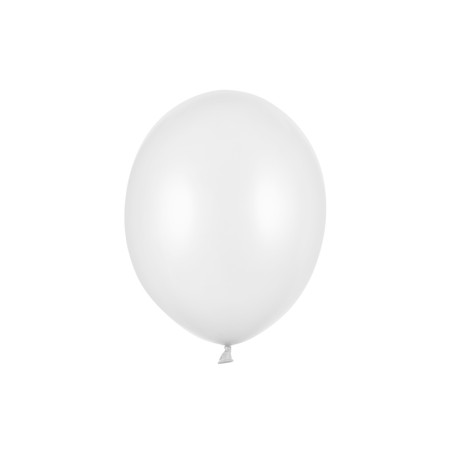 Латексови Балони Металик, Бяло, 30см