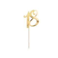 Cake Topper dorato con numeri