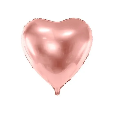 Palloncino in foil a forma di cuore rosa dorato, 72 x 73 cm