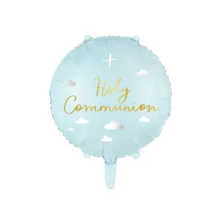 Фолиев Балон "Holy Communion", Светло Син, 45см