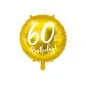 Palloncino in foil con scritta "60° compleanno", dorato