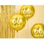 Palloncino in foil con scritta "60° compleanno", dorato