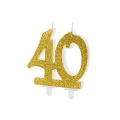 Свещичка за Рожден Ден Номер "40" в Златно