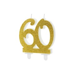Свещичка за Рожден Ден Номер "60" в Златно