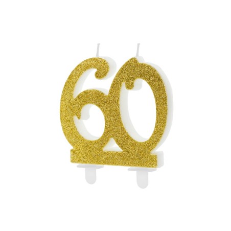 Свещичка за Рожден Ден Номер "60" в Златно