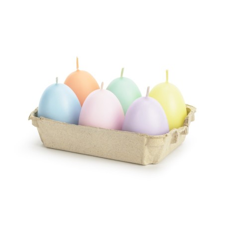 Декоративни Свещи във Формата на Яйца - (1 пакет / 6 бр.)