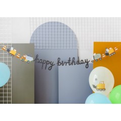 Банер "Happy Birthday", Строителни Машини