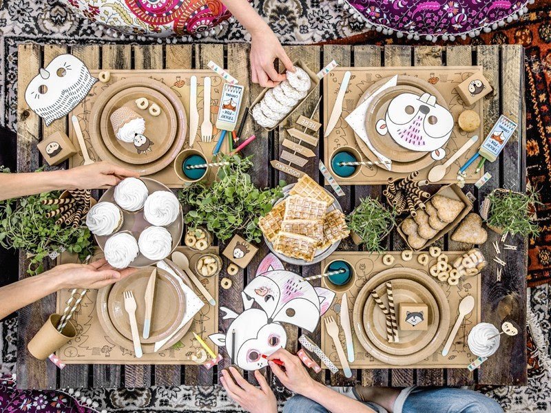 Дървени Прибори в Светло Синьо - Party Design