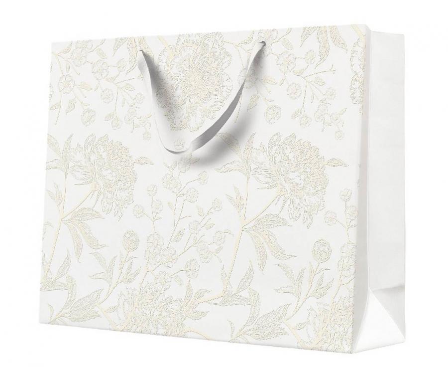 Бяла крафт подаръчна торбичка, 54x44x16 см - Party Design