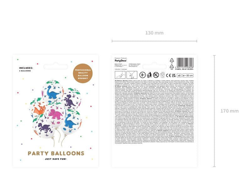 Латексови Балони с Забавни Динозаври - Party Design