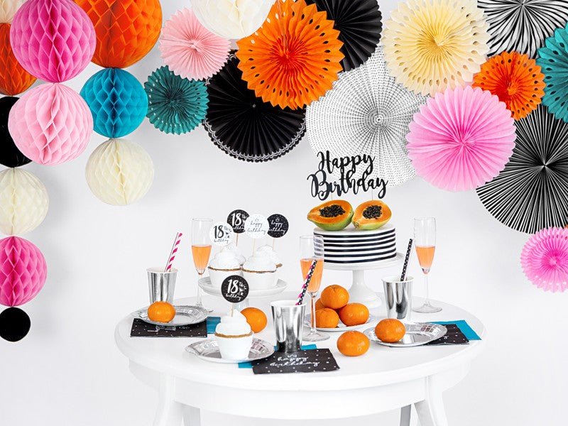 Парти Сламки в Черно на Бели Точки - Party Design