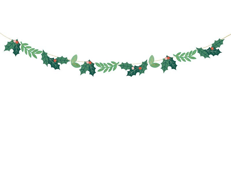 Коледен Гирлянд Имел в Зелен Цвят - Party Design
