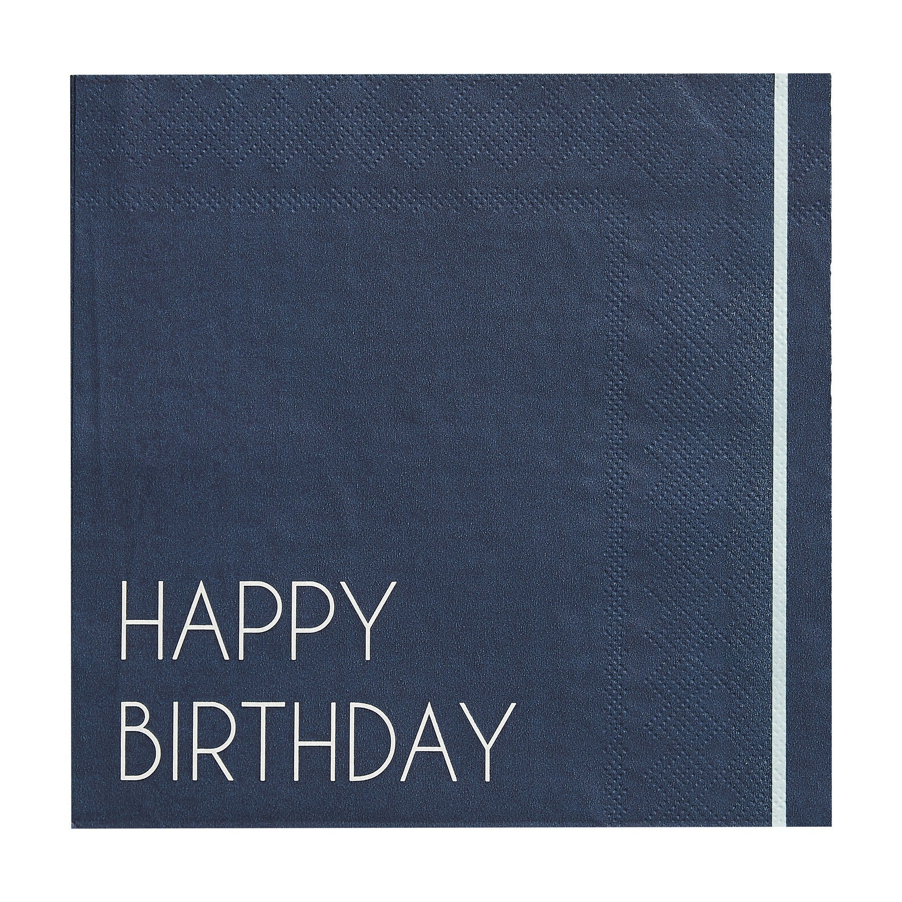 Салфетки "Happy Birthday" в Тъмносиньо - Party Design