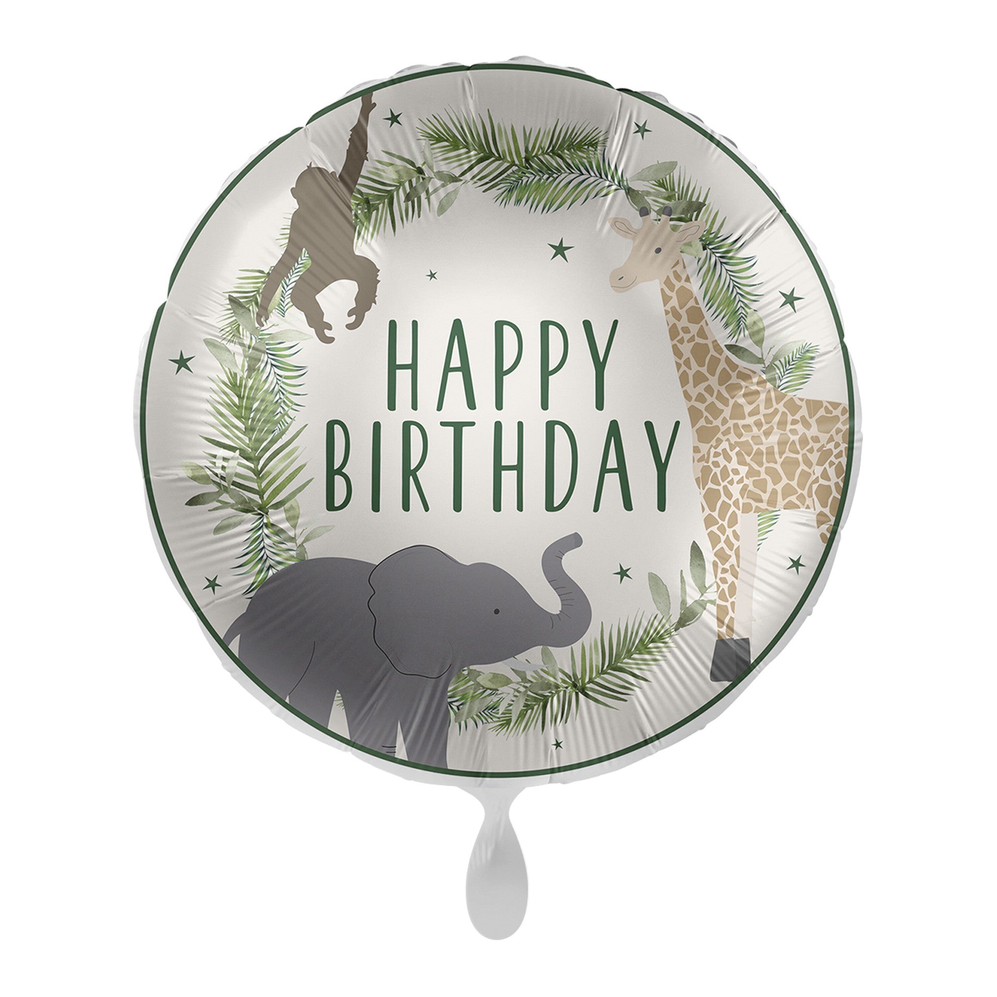 Фолиев Балон "Happy Birthday" с Джунгла Тематика - Party Design