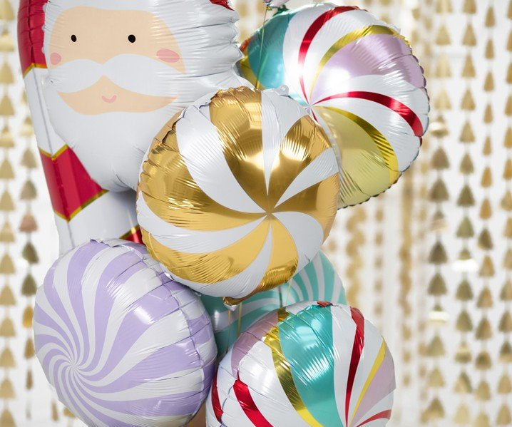 Фолиев Балон Близалка в Златисто, 35 см - Party Design