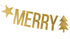 Банер "Merry Christmas", Златист, 10.5x150 см - Party Design