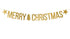Банер "Merry Christmas", Златист, 10.5x150 см - Party Design