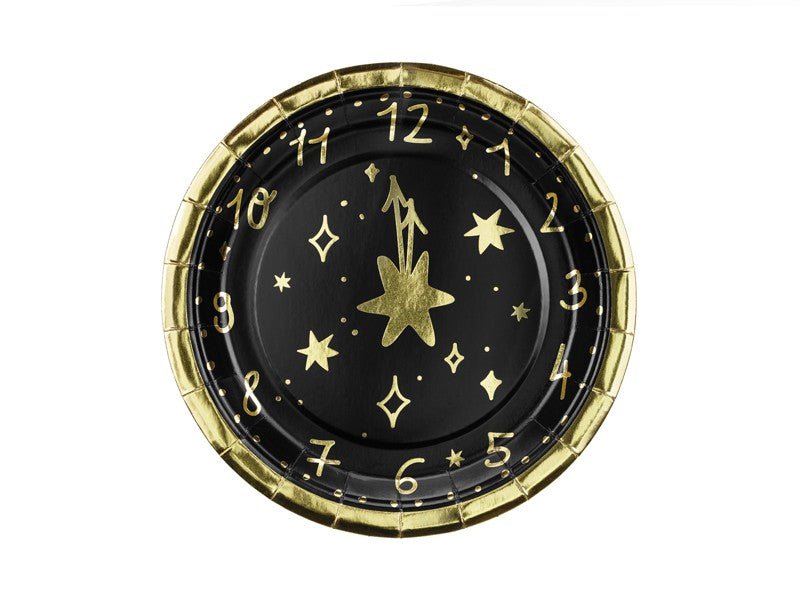Новогодишни Чинии "Часовник", 18 см, - Party Design