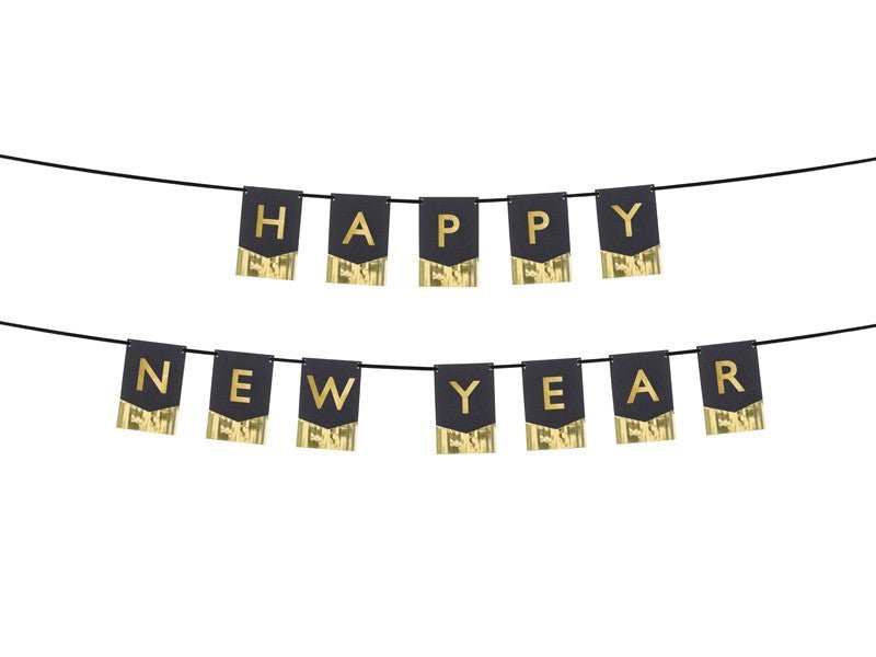 Банер "Happy New Year", 135x16.5 см - Party Design