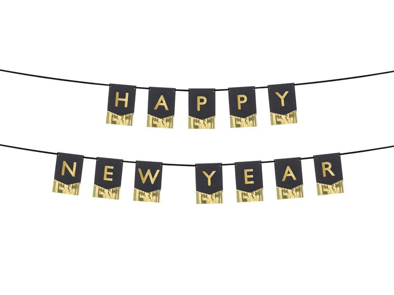 Банер "Happy New Year", 135x16.5 см