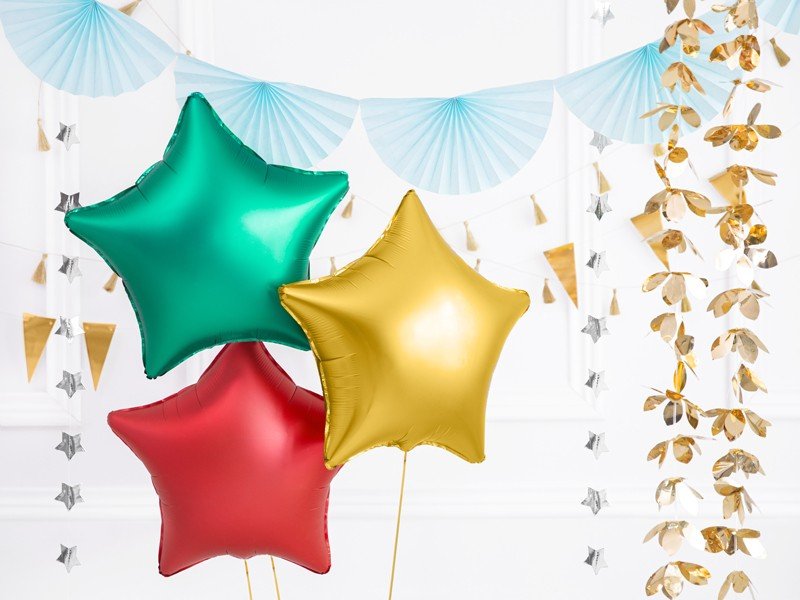 Фолиев Балон Звезда в Златно, 48см - Party Design