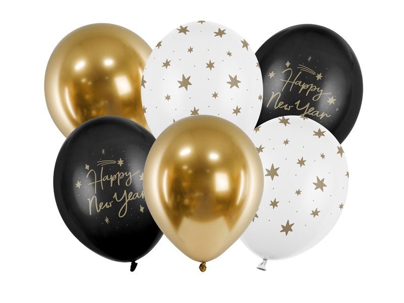 Букет от Балони "Happy New Year" (1Пакет/6 Бр.) - Party Design