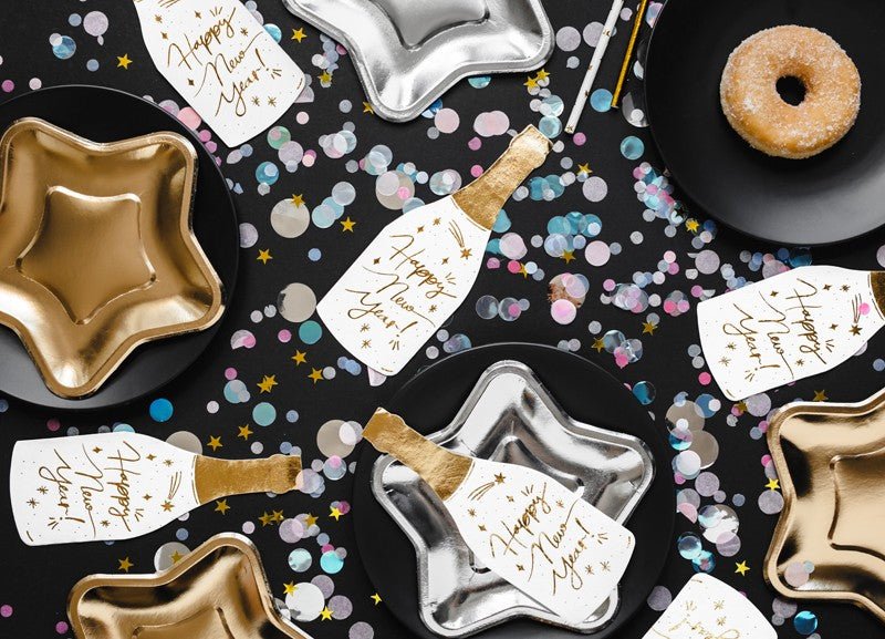 Парти Салфетки Бутилка Шампанско "Happy New Year" - Party Design