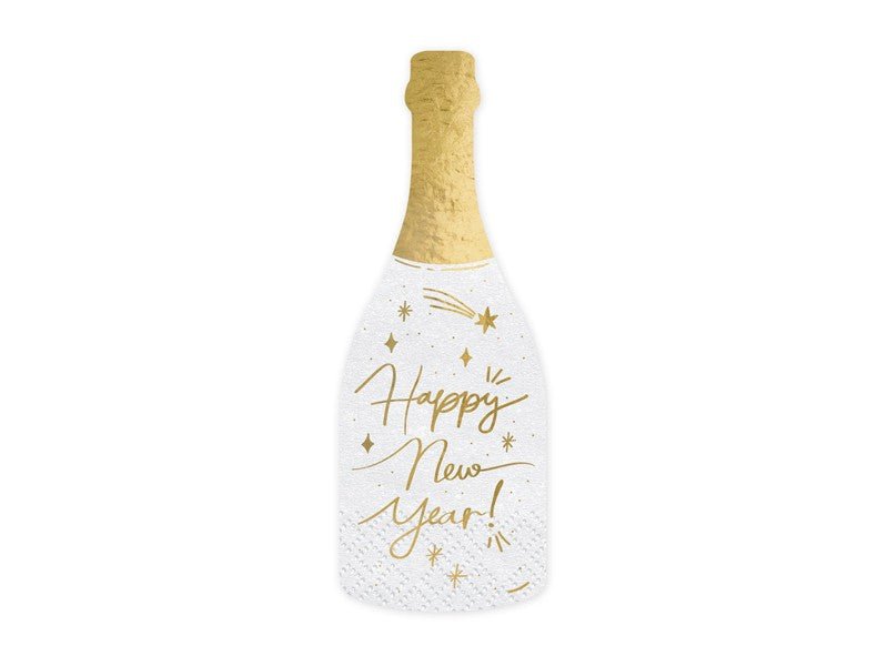 Парти Салфетки Бутилка Шампанско "Happy New Year" - Party Design