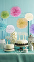 Хартиен Помпон, Кремав, 25 см - Party Design