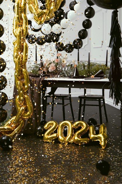 Гирлянд с Ресни, Черен - Party Design