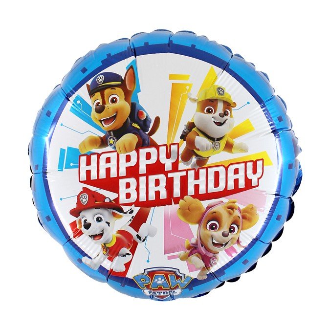 Фолиев Балон "Пес Патрул" с надпис "Happy Birthday" - Party Design