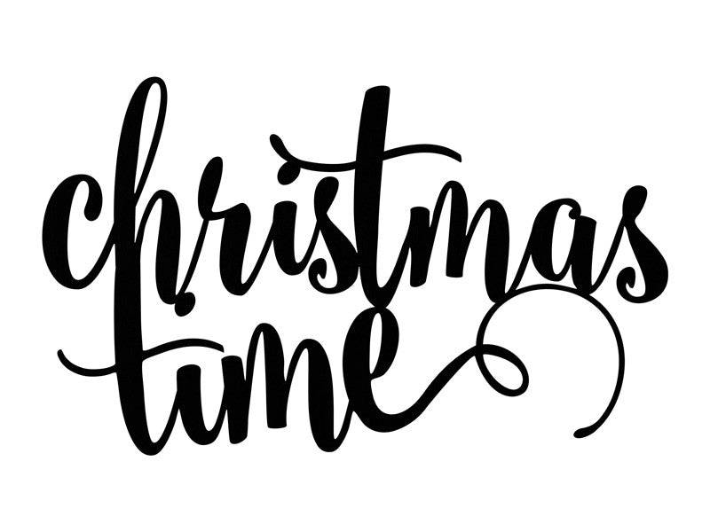 Декоративет Надпис "Christmas Time", Черен - Party Design