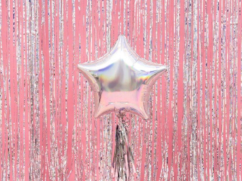 Фолиев Балон "Звезда", Холограмна, 48 см - Party Design