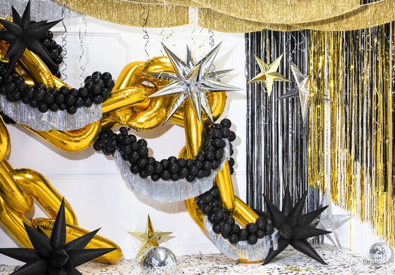 Фолиев Балон 3D Звезда - Сребрист, 70см - Party Design