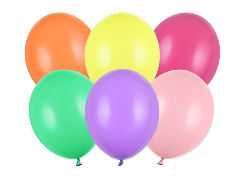 Пастелен микс PartyDeco – 30 см, 50 бр.