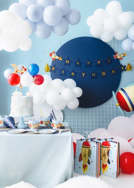 Банер "Честит Рожден Ден" със Самолети, 2.5 м - Party Design