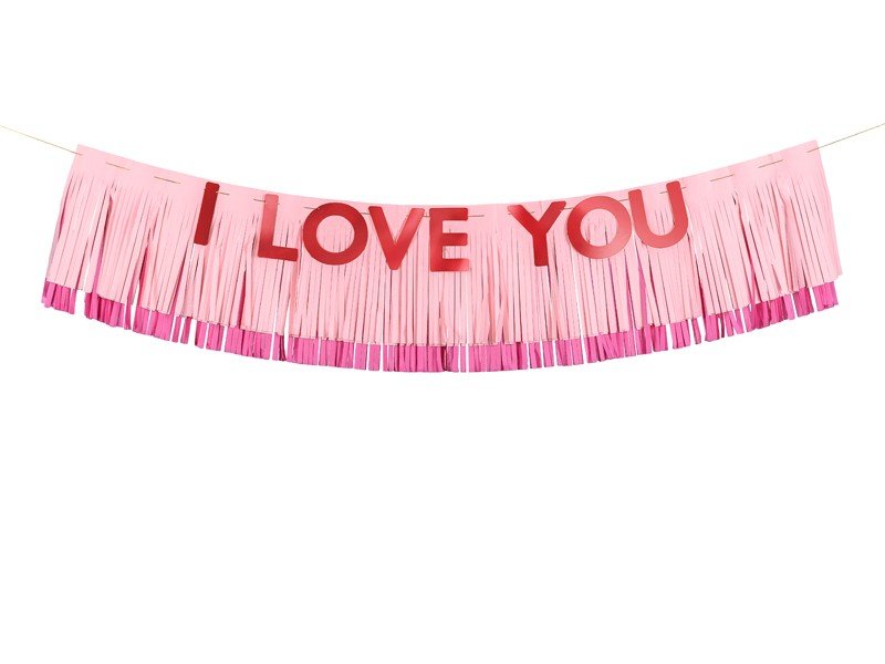 Гирлянд с Наддпис "I Love You", 150x30см - Party Design