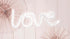 Неонов LED Надпис "Love", Бял - Party Design