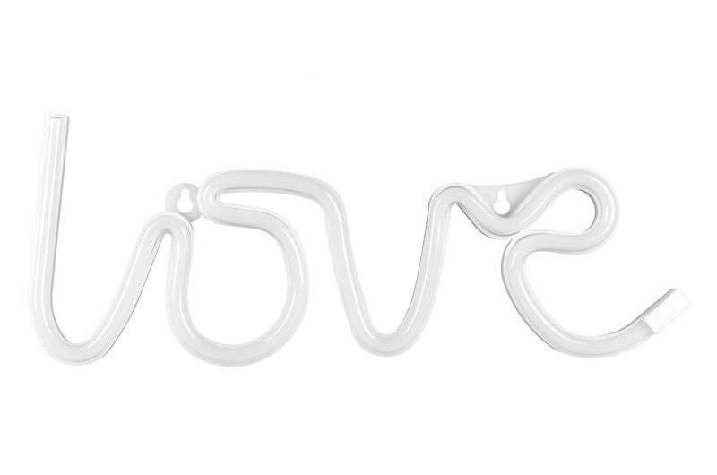 Неонов LED Надпис "Love", Бял - Party Design