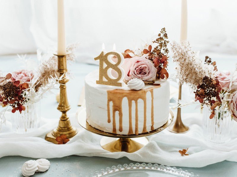 Свещичка За Рожден Ден Номер, В Златно - Party Design