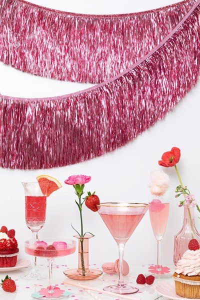 Гирлянд с Ресни, Розов - Party Design