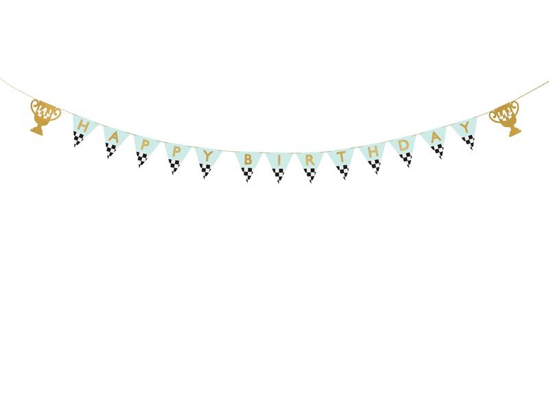 Банер "Happy Birthday" с Шампионска Купа, 2.5 м, - Party Design