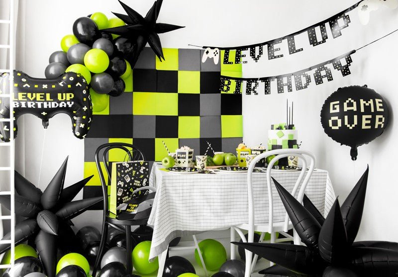 Фолиев Балон "Gamer Over", 45 см, Черен - Party Design