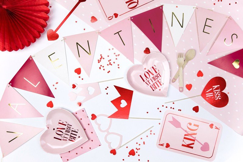Романтични Конфети Сърца, Червени, 25 мм, 10 г - Party Design