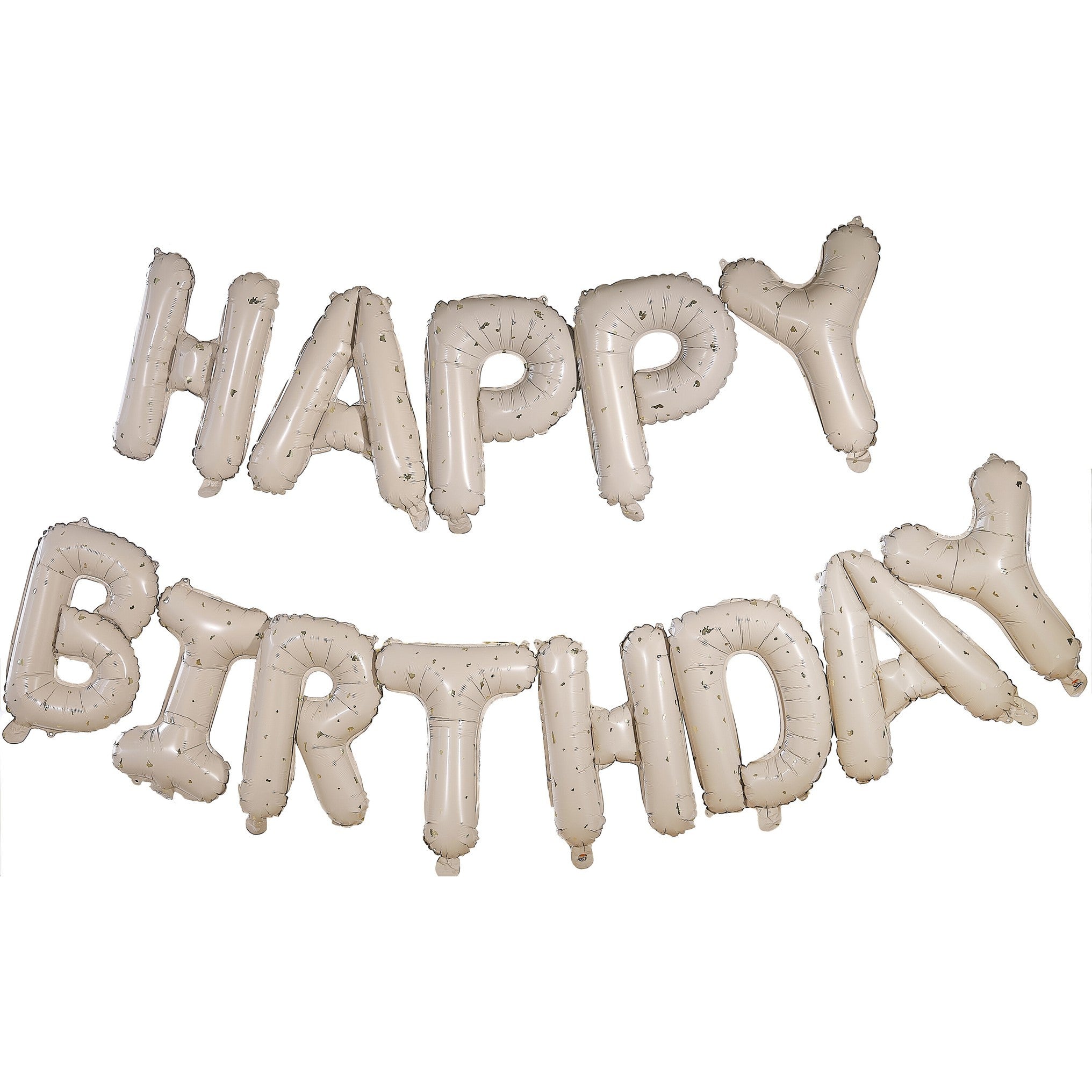 Фолиев Надпис "Happy Birthday" в Нюд и Златно - Party Design