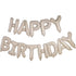 Фолиев Надпис "Happy Birthday" в Нюд и Златно - Party Design